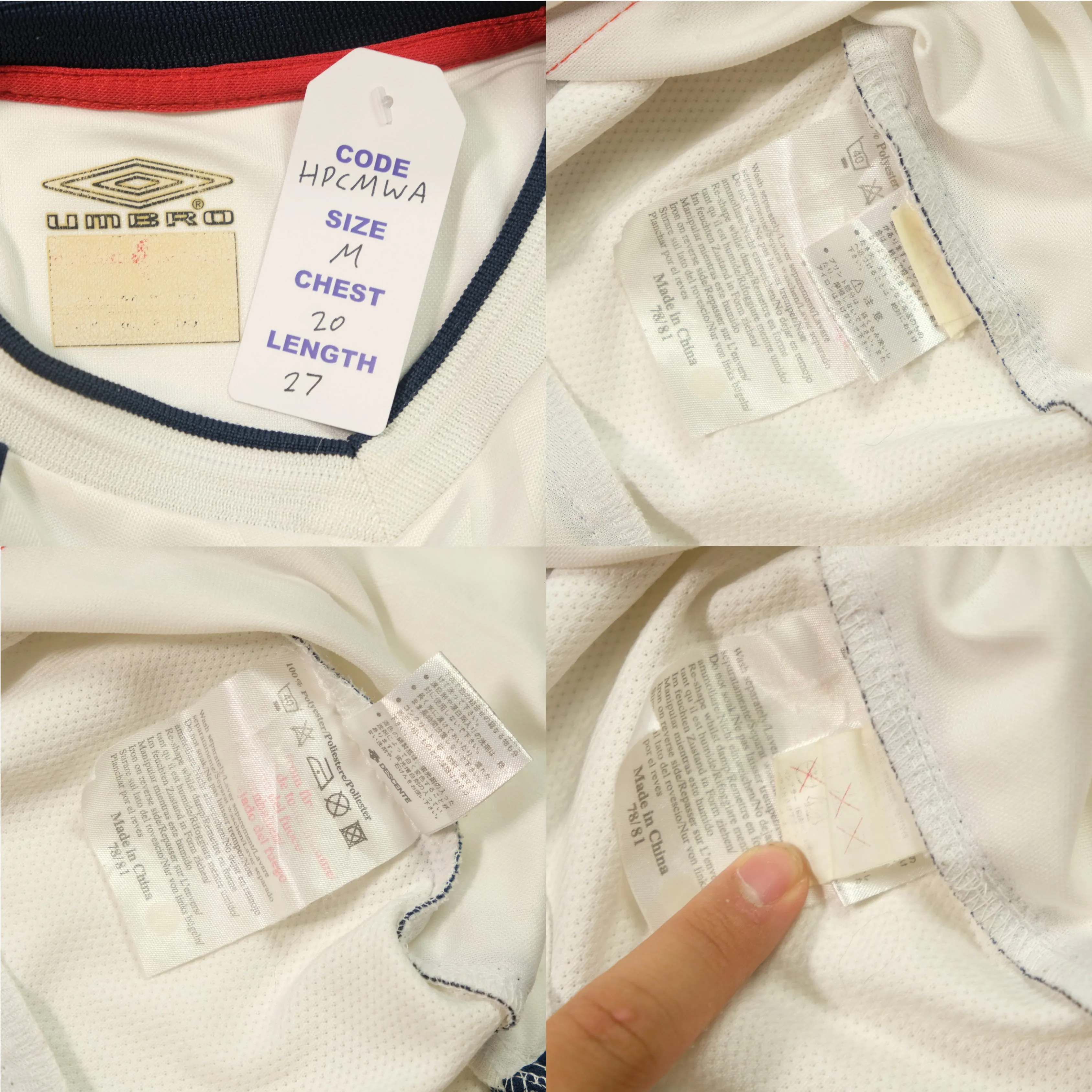 England Owen Original 2002/2004 Home Football Shirt Medium