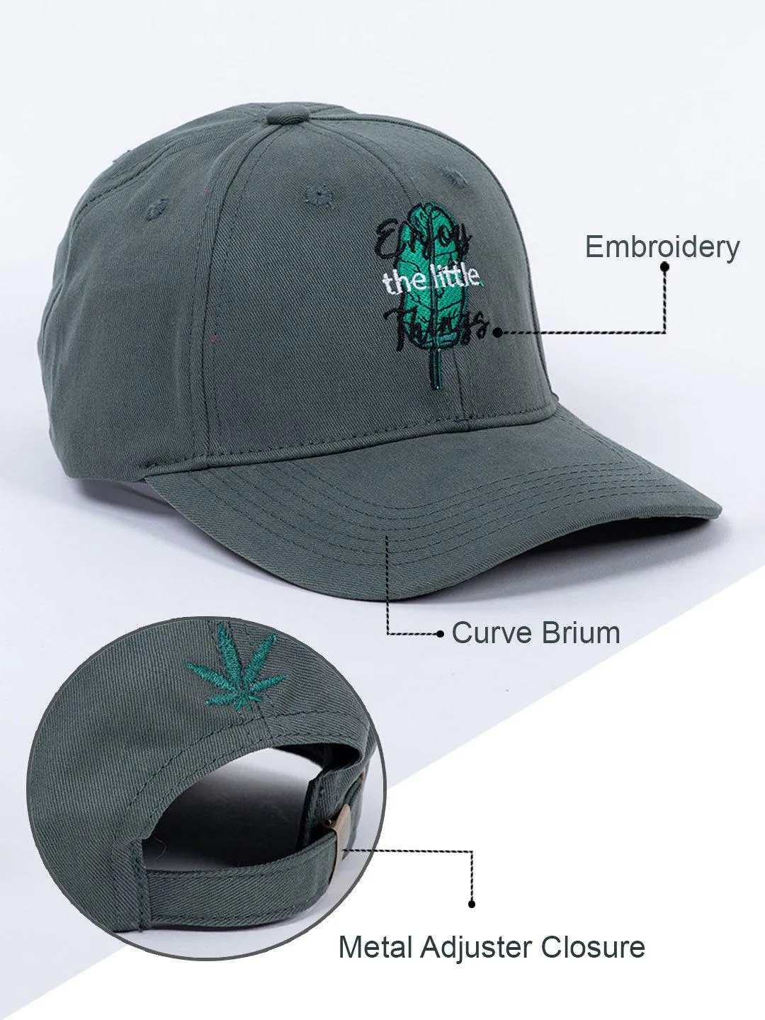 Enjoy The Little Things Gray Free Size Unisex Baseball Caps