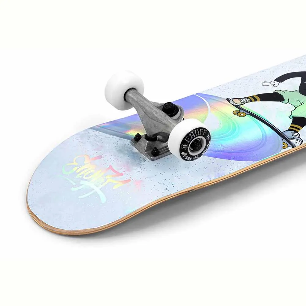 Enuff Skully Hologram Factory Complete Skateboard White 7.25