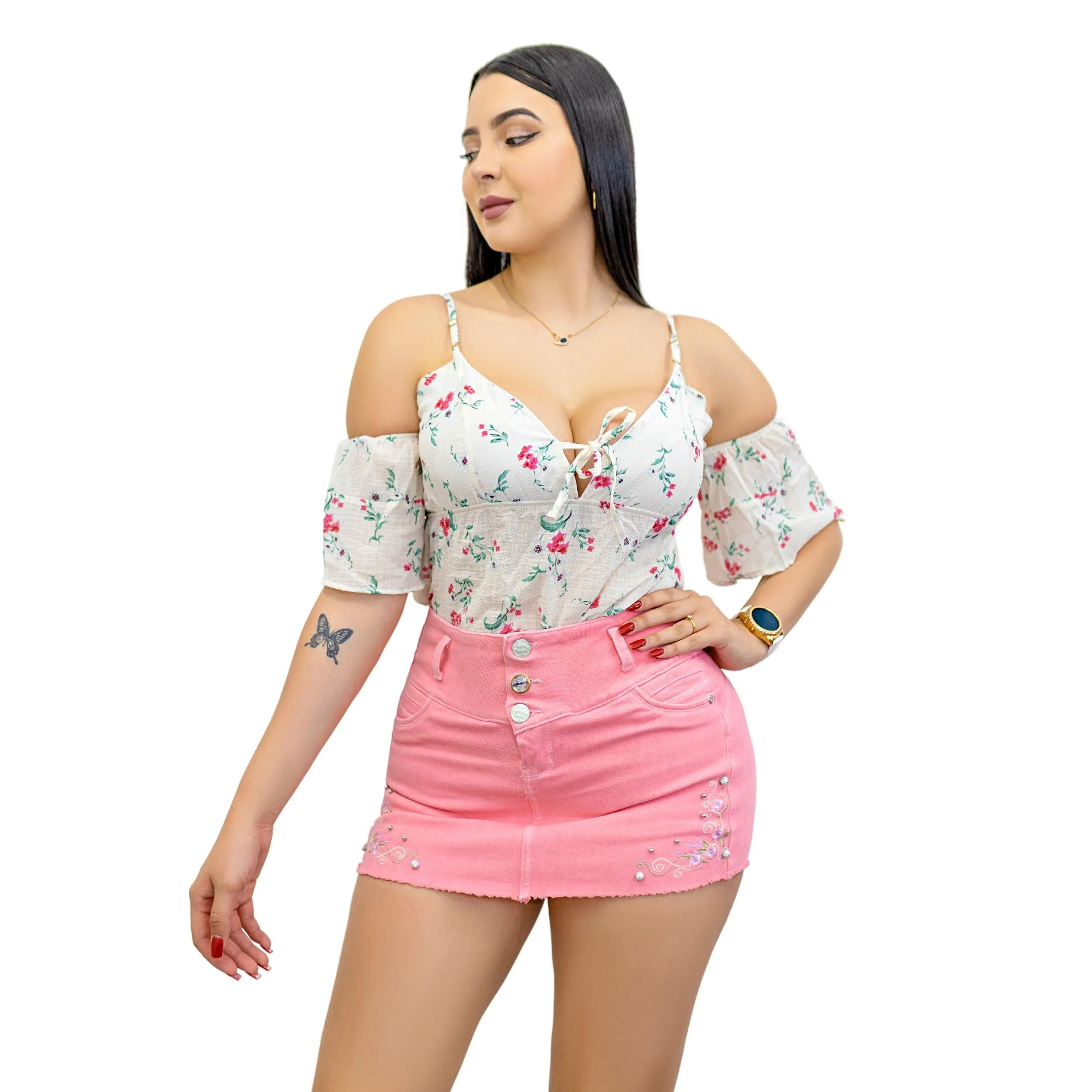 Falda Short Rosa Chicle