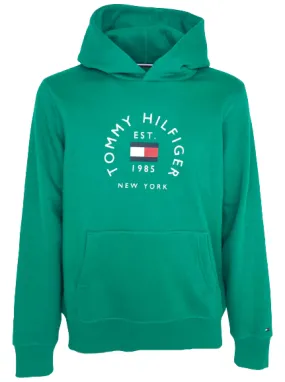 FELPA UOMO VERDE CON CAPPUCCIO