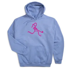 Field Hockey Hooded Sweatshirt - Neon Field Hockey Girl 