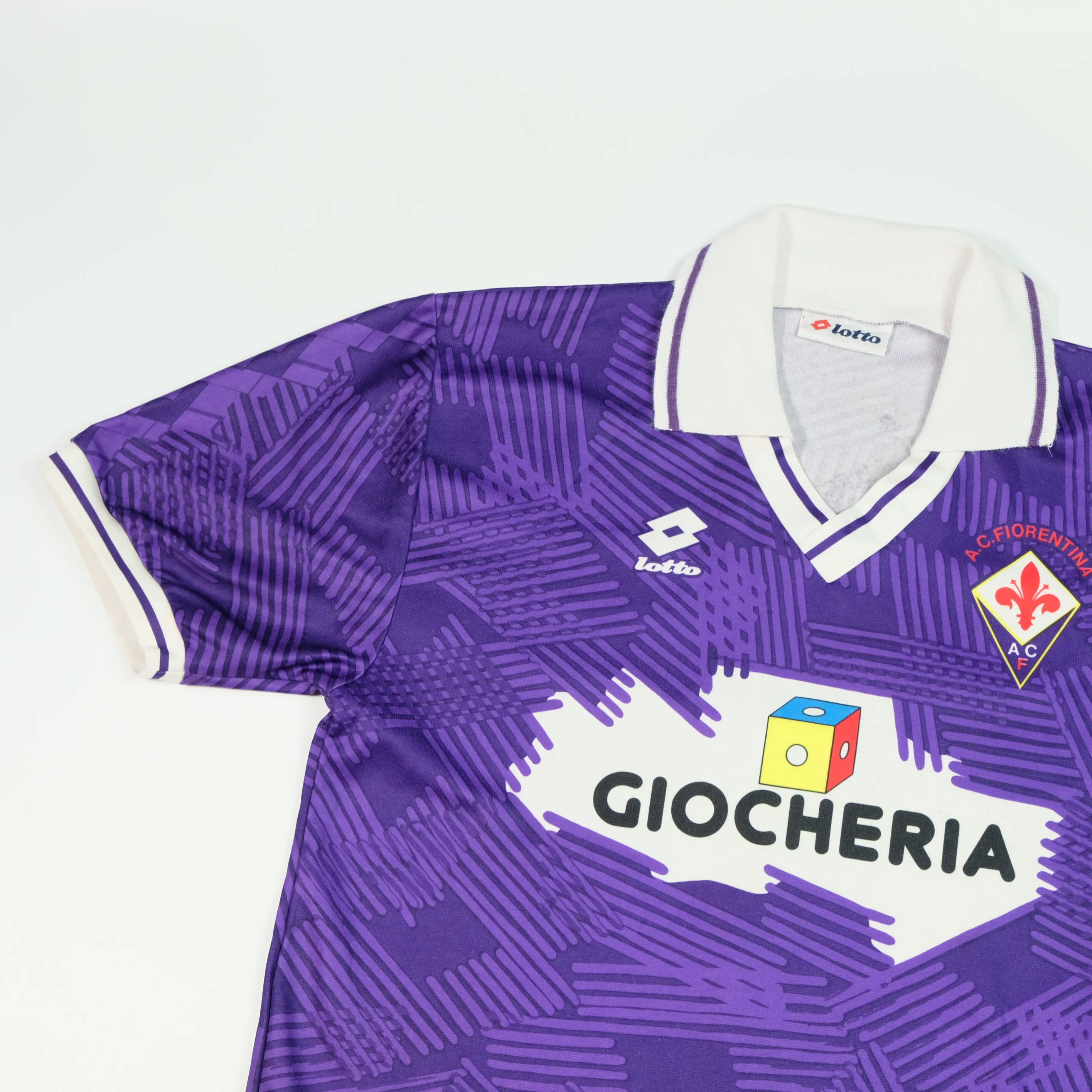 Fiorentina Italy 1991/1992 Original Home Football Shirt Lotto Medium