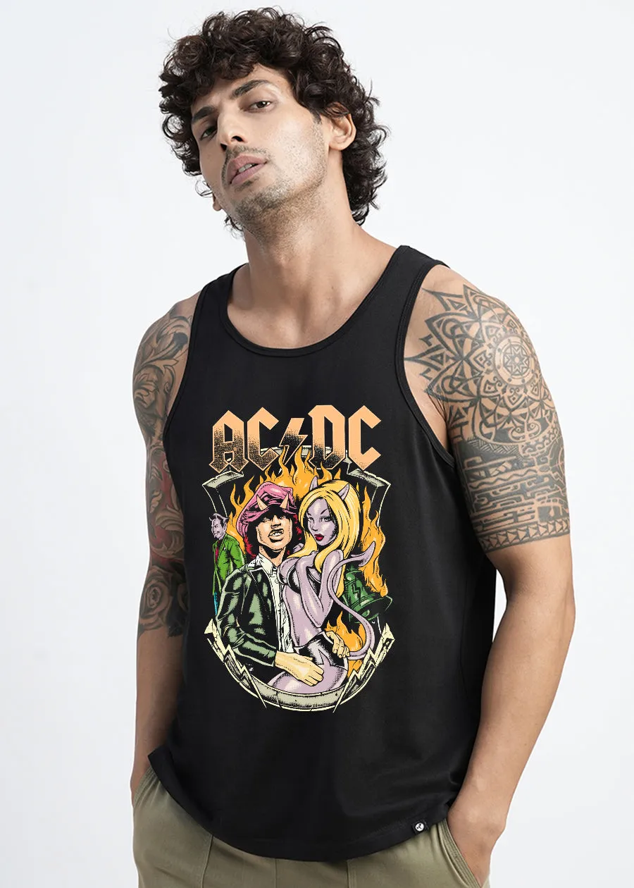 Fire AC-DC Mens Printed Vest