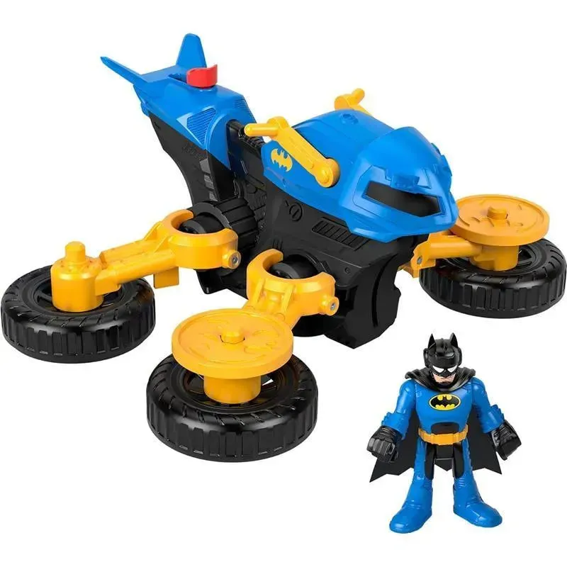 Fisher Price - Imaginext DC Super Friends Batman Toy Poseable Figure & Transforming Batcycle