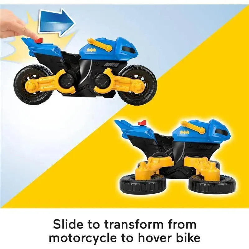 Fisher Price - Imaginext DC Super Friends Batman Toy Poseable Figure & Transforming Batcycle