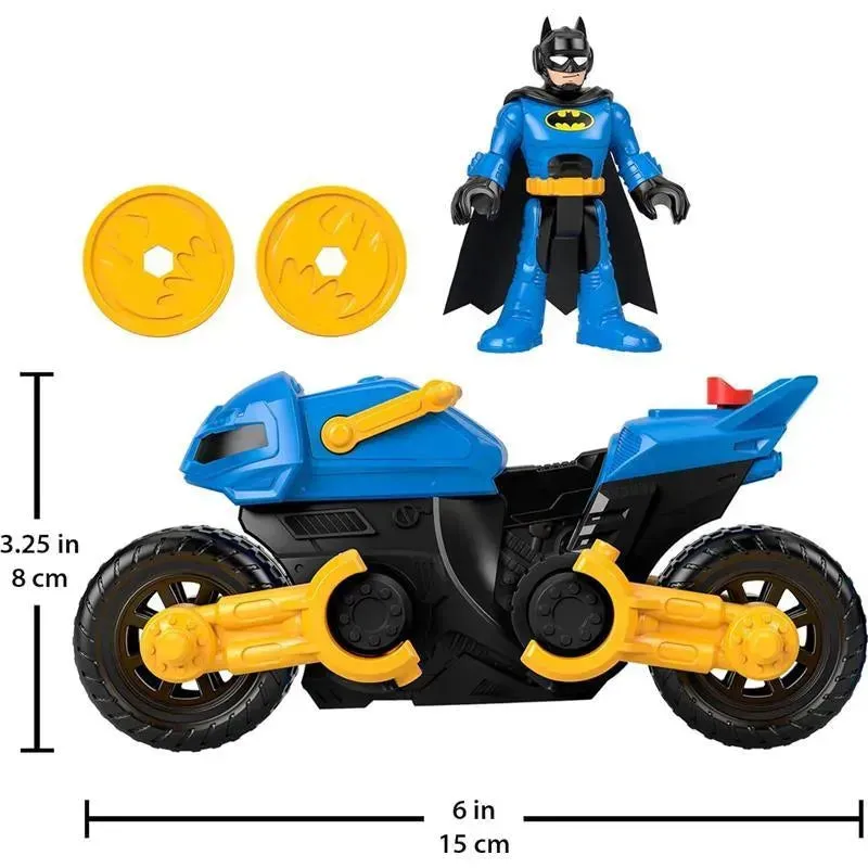 Fisher Price - Imaginext DC Super Friends Batman Toy Poseable Figure & Transforming Batcycle