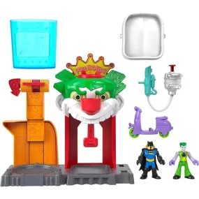 Fisher Price - Imaginext DC Super Friends Batman Toy The Joker Funhouse Playset Color Changers with 2 Figures