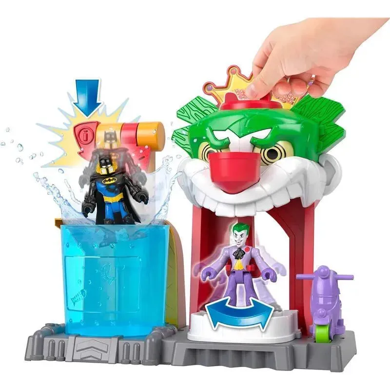 Fisher Price - Imaginext DC Super Friends Batman Toy The Joker Funhouse Playset Color Changers with 2 Figures