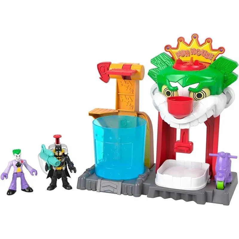 Fisher Price - Imaginext DC Super Friends Batman Toy The Joker Funhouse Playset Color Changers with 2 Figures