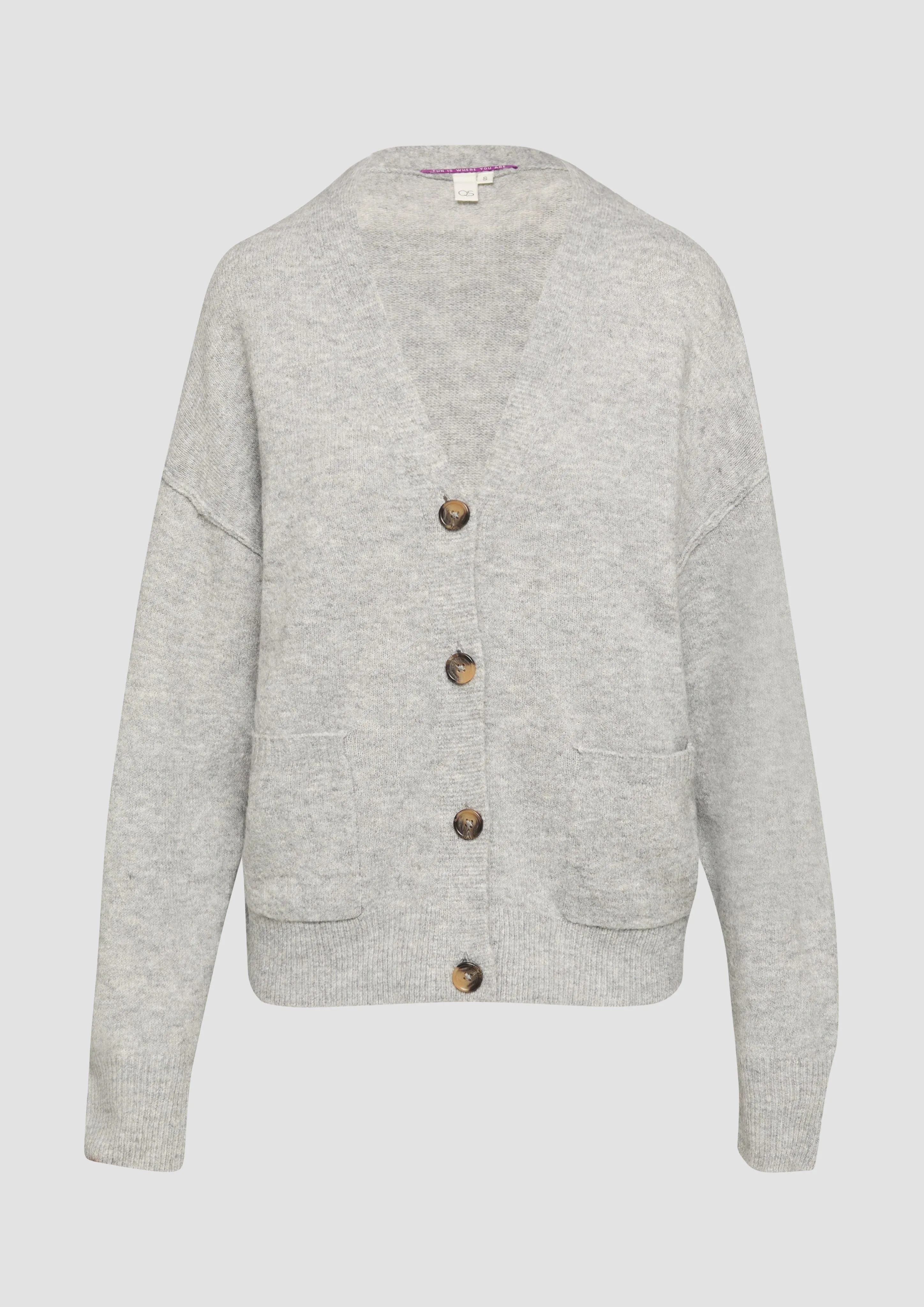 Fluffy cardigan with buttons
