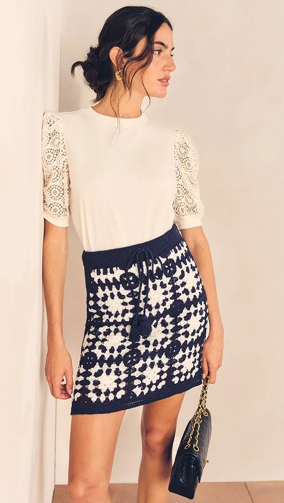 FRAME   Crochet Tassel Skirt 