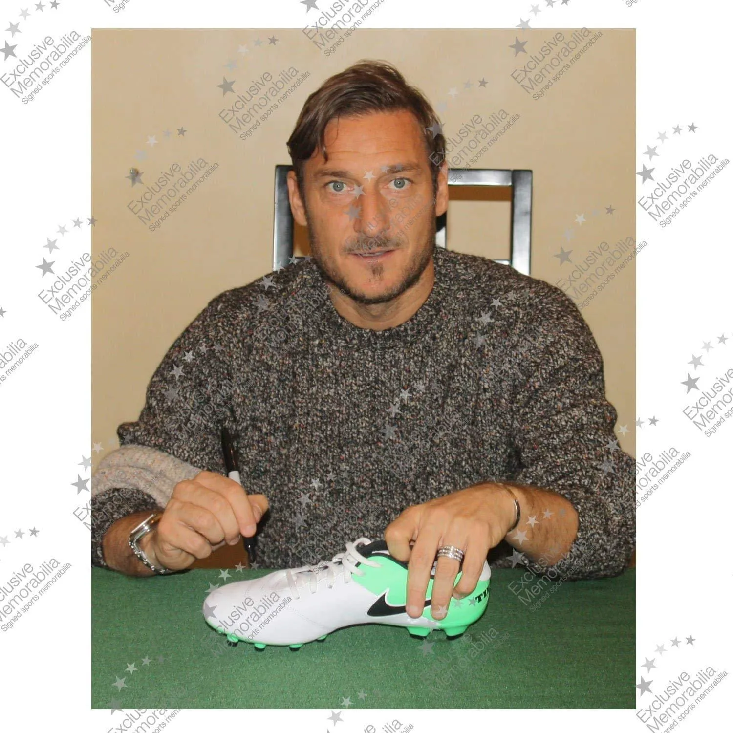 Francesco Totti Signed Tiempo Soccer Shoe