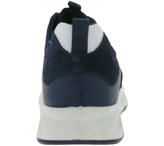 FRETZ men Saul sneakers uomo Made in Italy in vera pelle con plantare estraibile 6011.7879 32 Blu