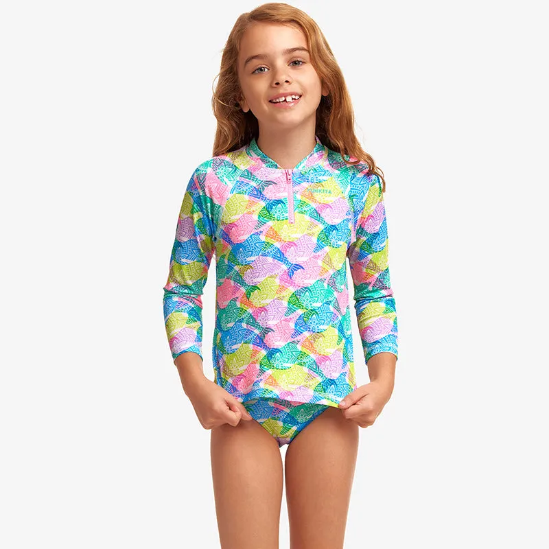 Funkita - Pastel Porpie - Toddler Girls Eco Zippy Rash Vest