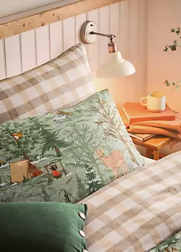 furn. Lodge Wood 100% Cotton Duvet Cover Set | Kaleidoscope