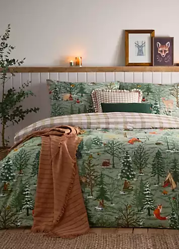 furn. Lodge Wood 100% Cotton Duvet Cover Set | Kaleidoscope