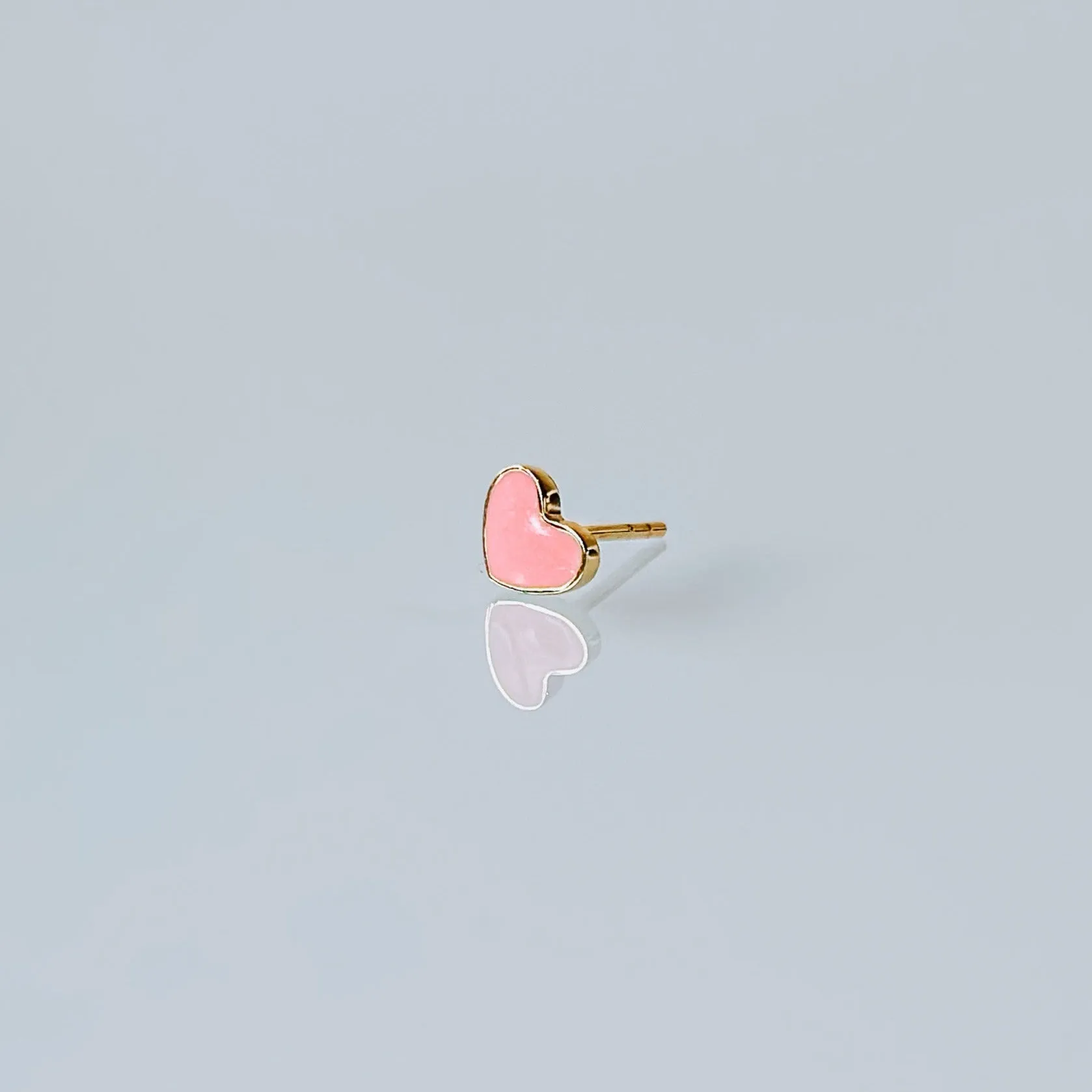 FUSE by Roset - 10K Gold Pink Hearts Studs XO, ROSET
