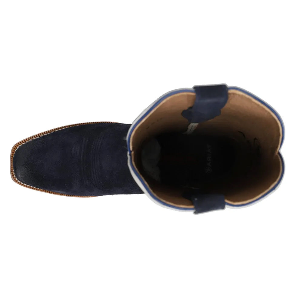 Futurity Time Elephant Embroidered Square Toe Cowboy Boots
