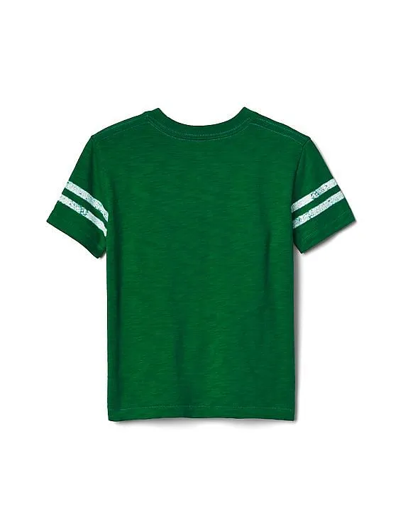 GAP Boys Green Star Wars™ Graphic Football Slub Tee
