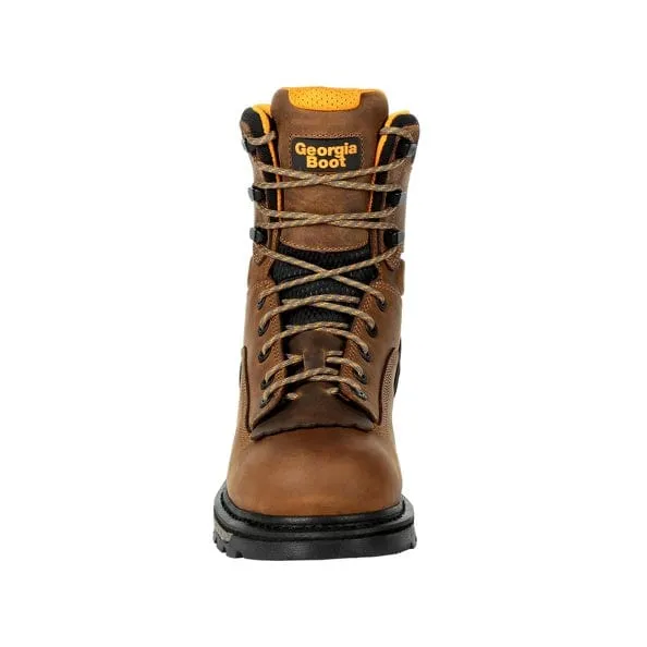 Georgia Boot Men's Carbo-Tec LTX Black and Brown Waterproof Round Toe Work Boot GB00392