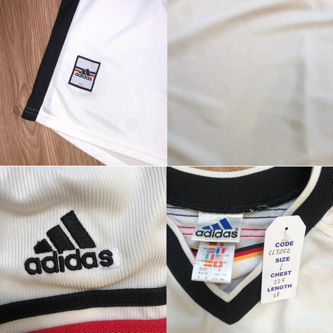 Germany Original Home Football Shirt 1998 Adidas Large
