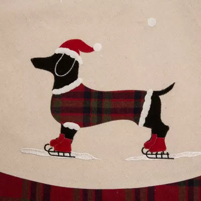 Glitzhome Dachshund Tree Skirt