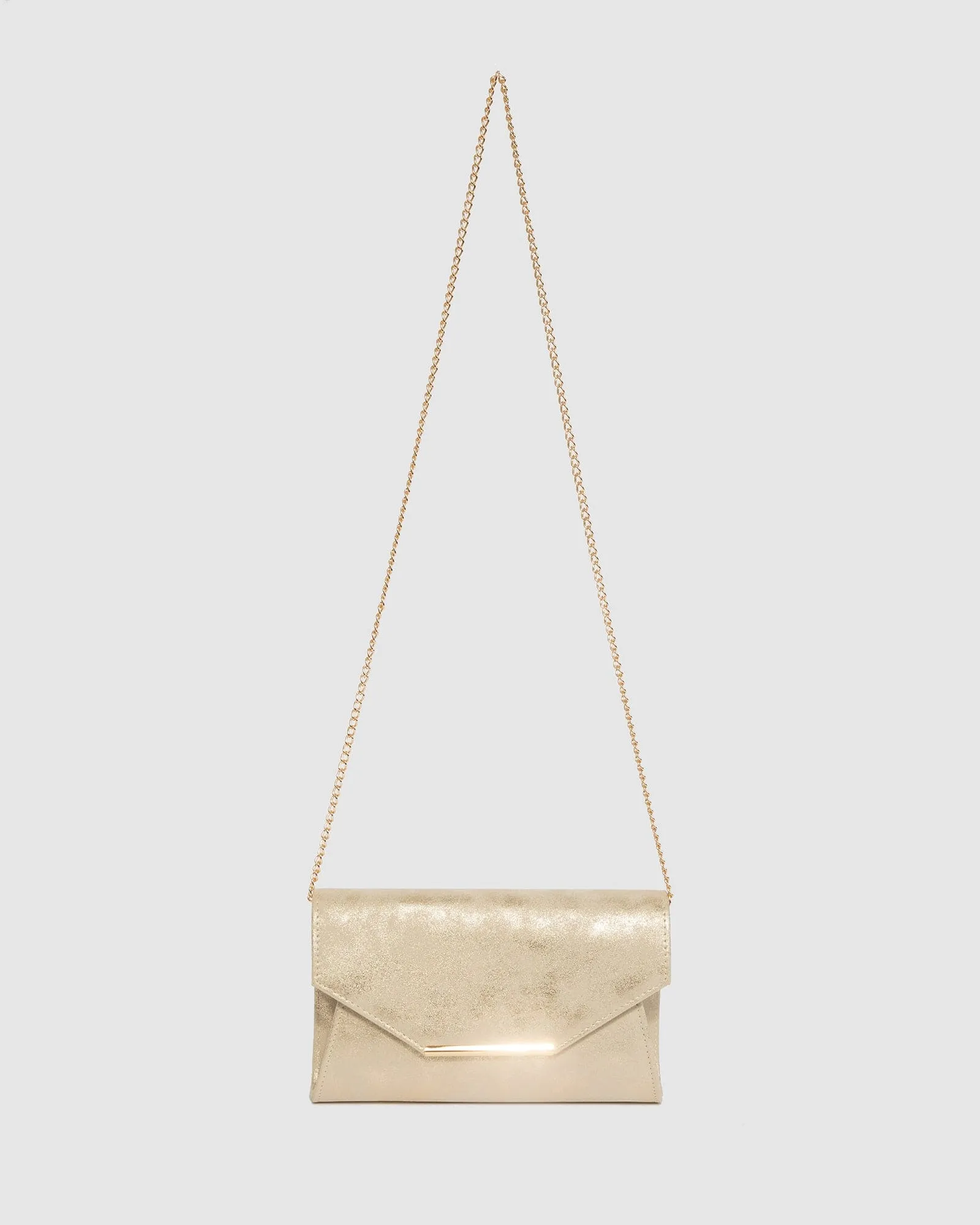 Gold Brianna Eve Clutch Bag