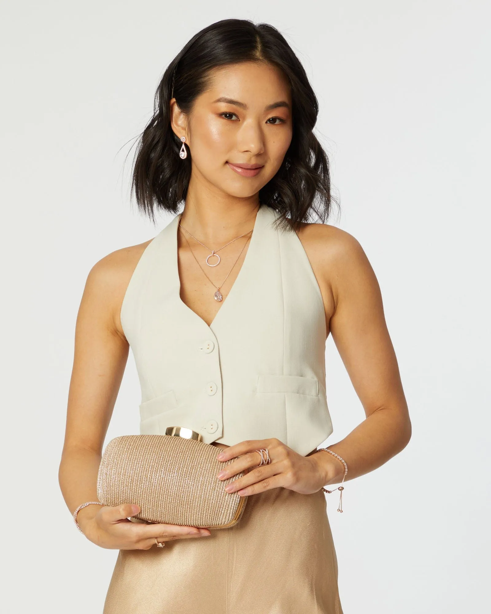 Gold Classic Hardcase Clutch Bag