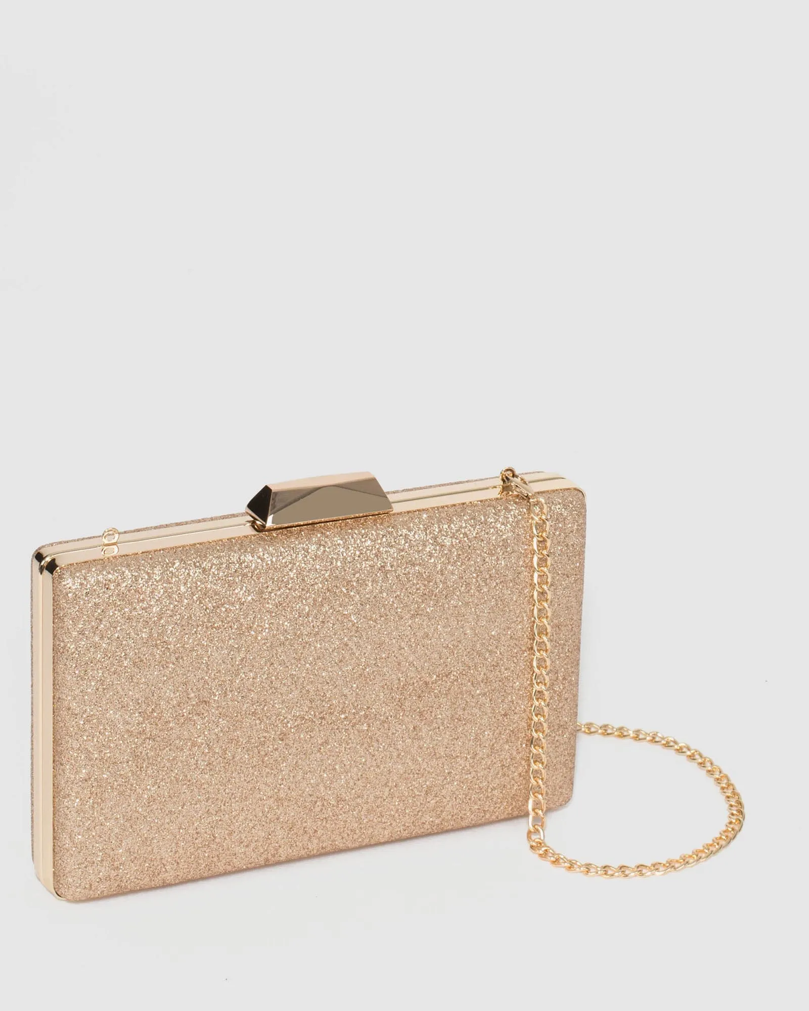 Gold Julia Hardcase Clutch Bag