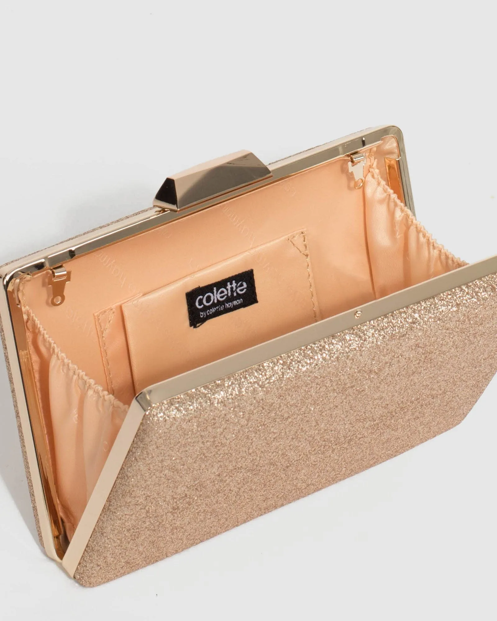 Gold Julia Hardcase Clutch Bag