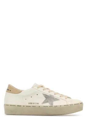 Golden Goose Deluxe Brand White Leather Hi Star Sneakers