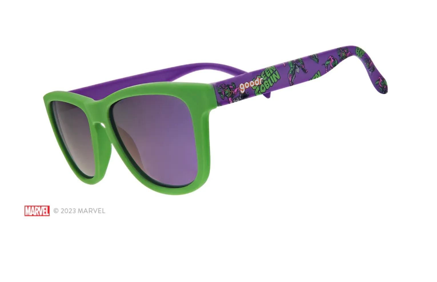 goodr OG Running Sunglasses - Marvel Comics - Green Goblin Goggles