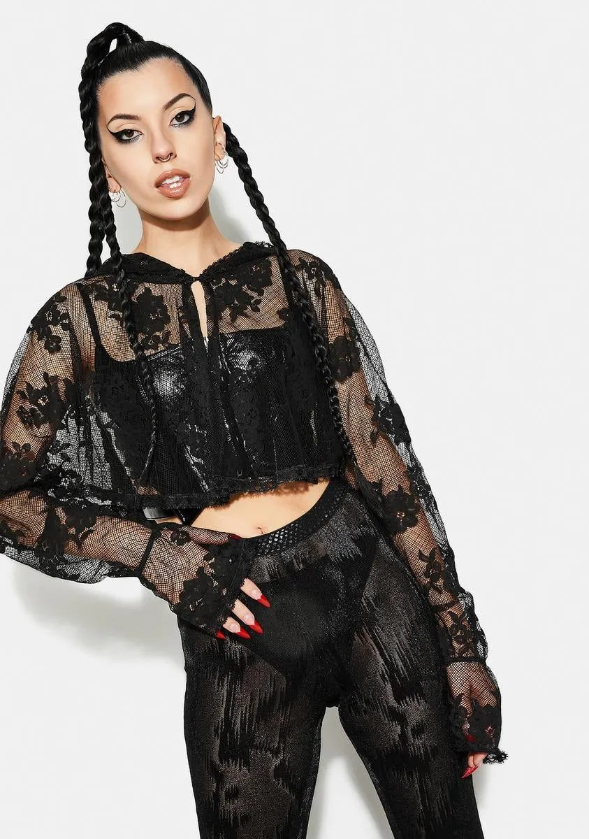 Goth Lace Sunscreen Shirt-