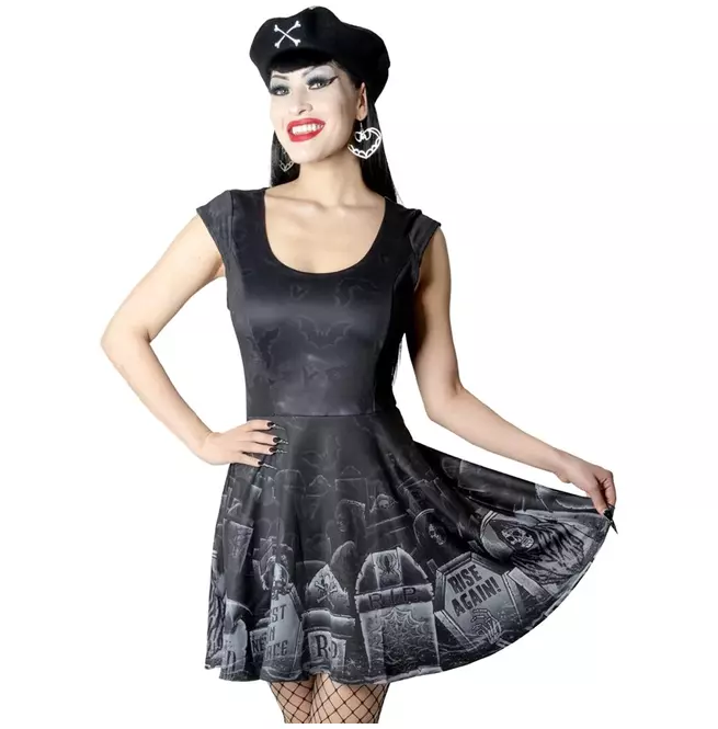 Gothic Tombstone Skater Skirt