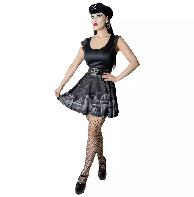 Gothic Tombstone Skater Skirt