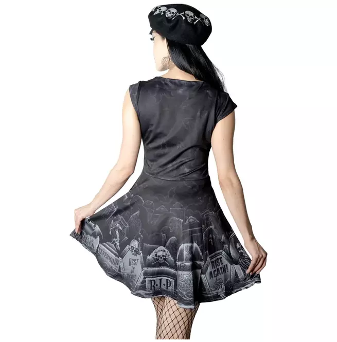 Gothic Tombstone Skater Skirt