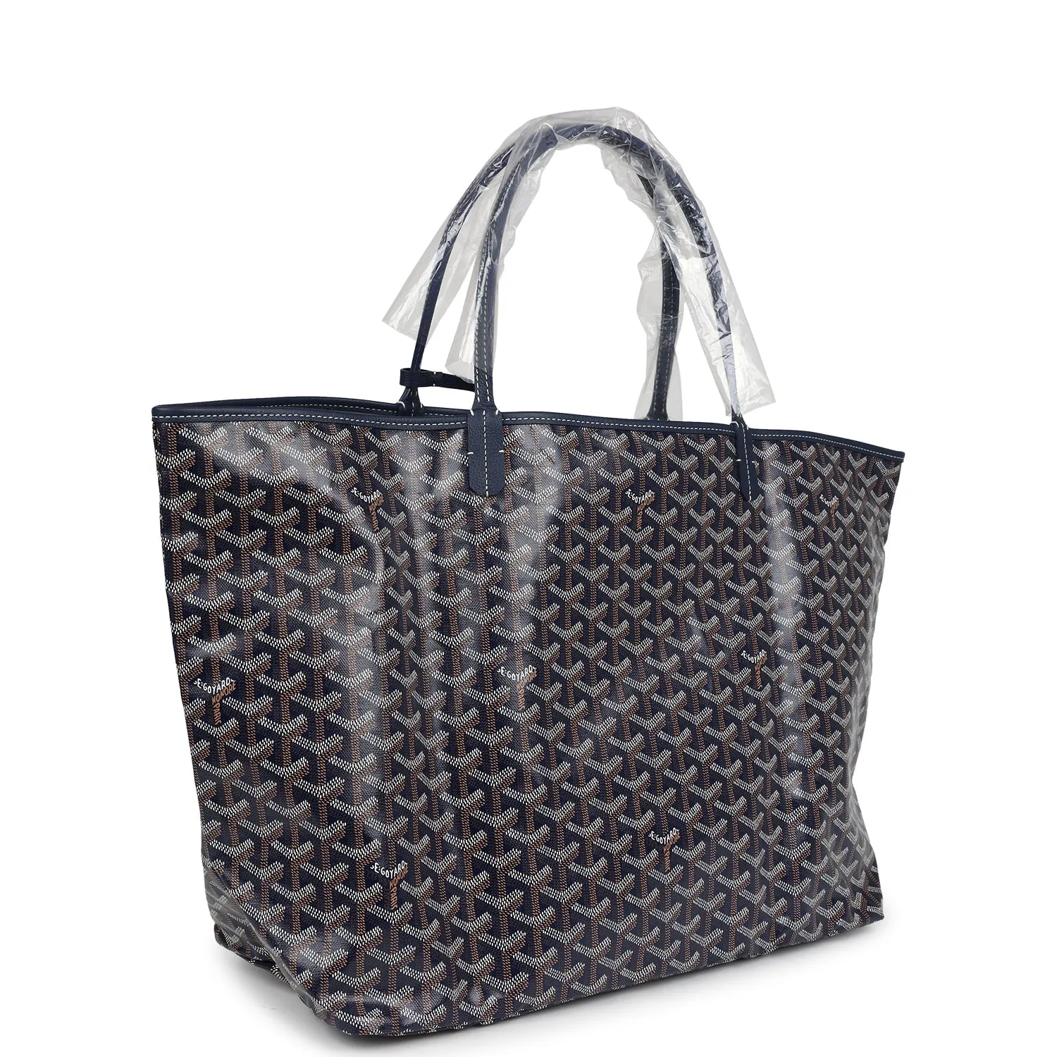 Goyard Goyardine Navy St. Louis GM Tote Bag Palladium Hardware