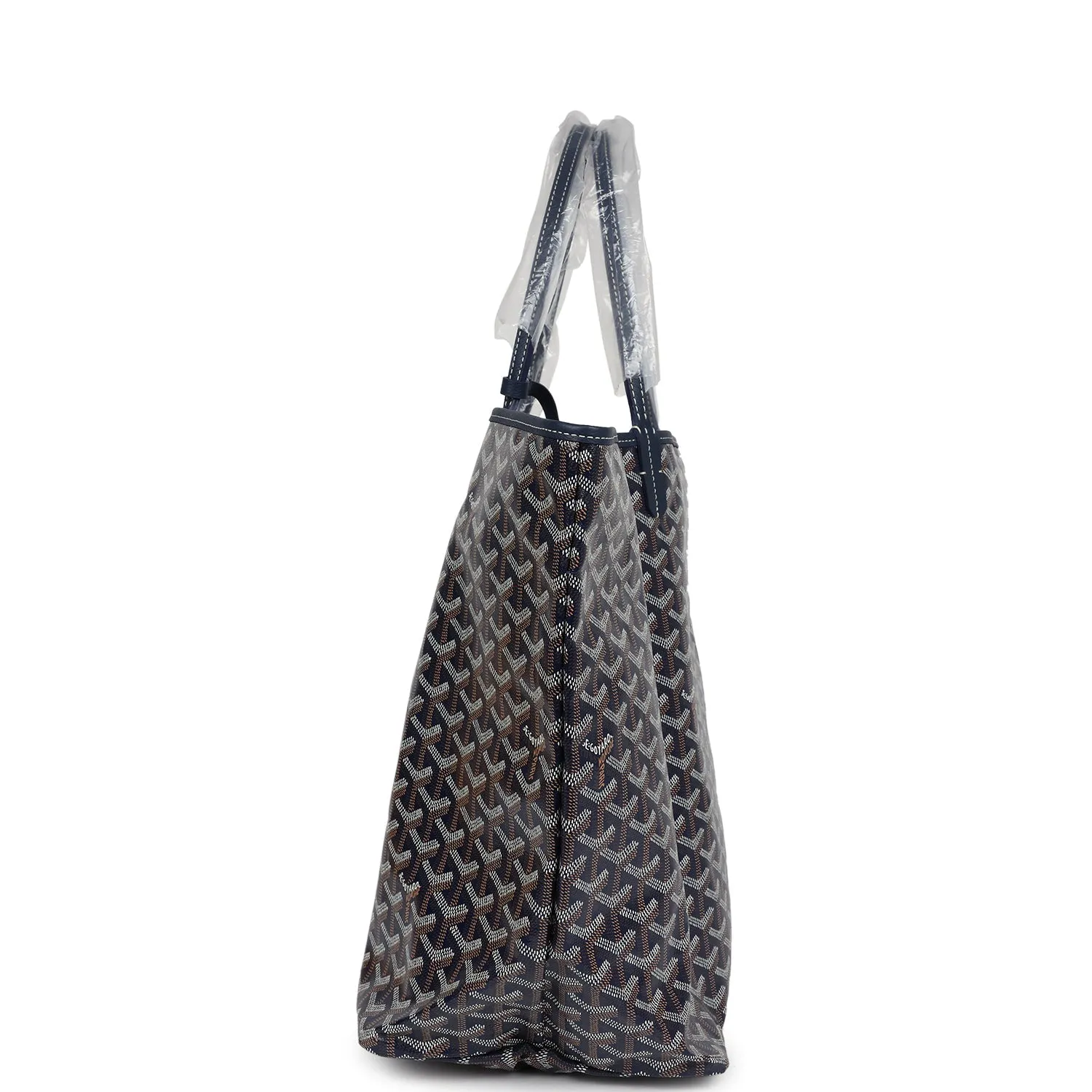 Goyard Goyardine Navy St. Louis GM Tote Bag Palladium Hardware