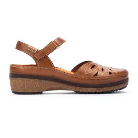 GRANADA Women's leather sandals with hook-and-loop strap