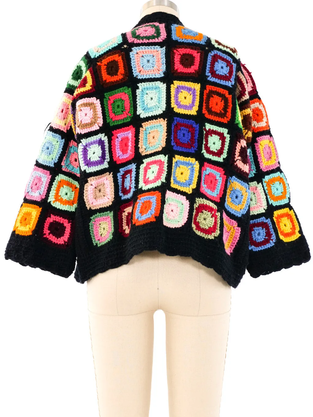 Granny Square Cropped Cardigan