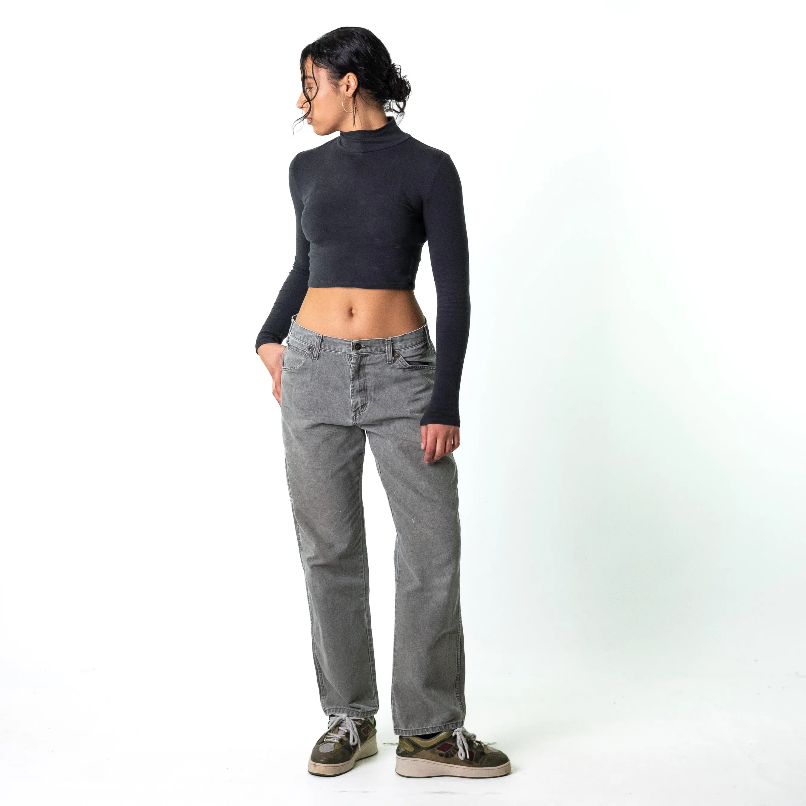 Green 90s Dickies  Cargo Skater Trousers Pants Jeans (33x32)