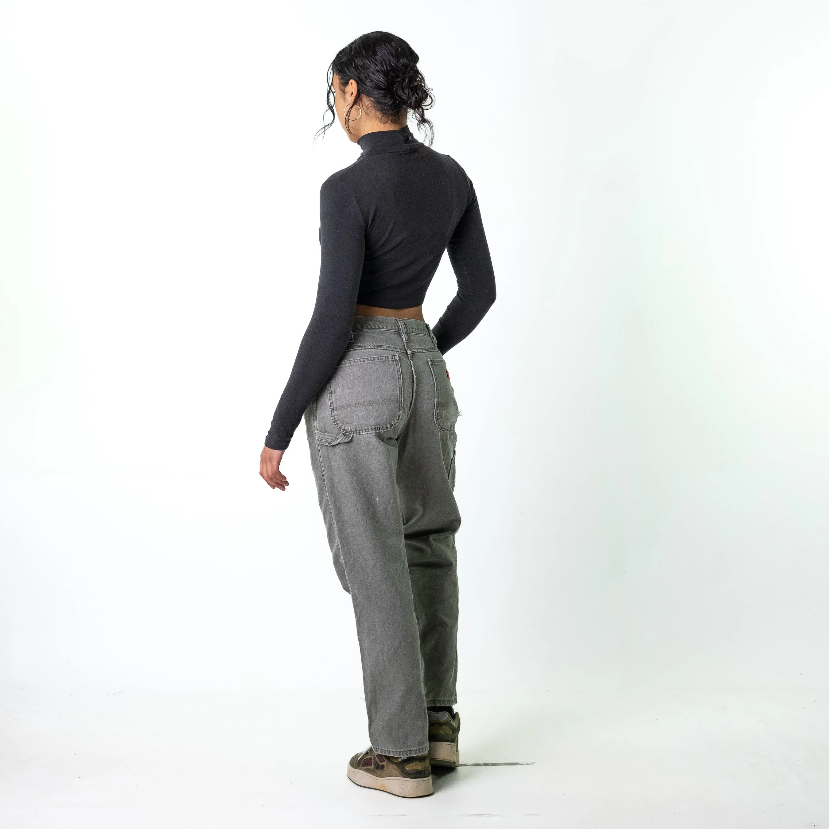 Green 90s Dickies  Cargo Skater Trousers Pants Jeans (33x32)