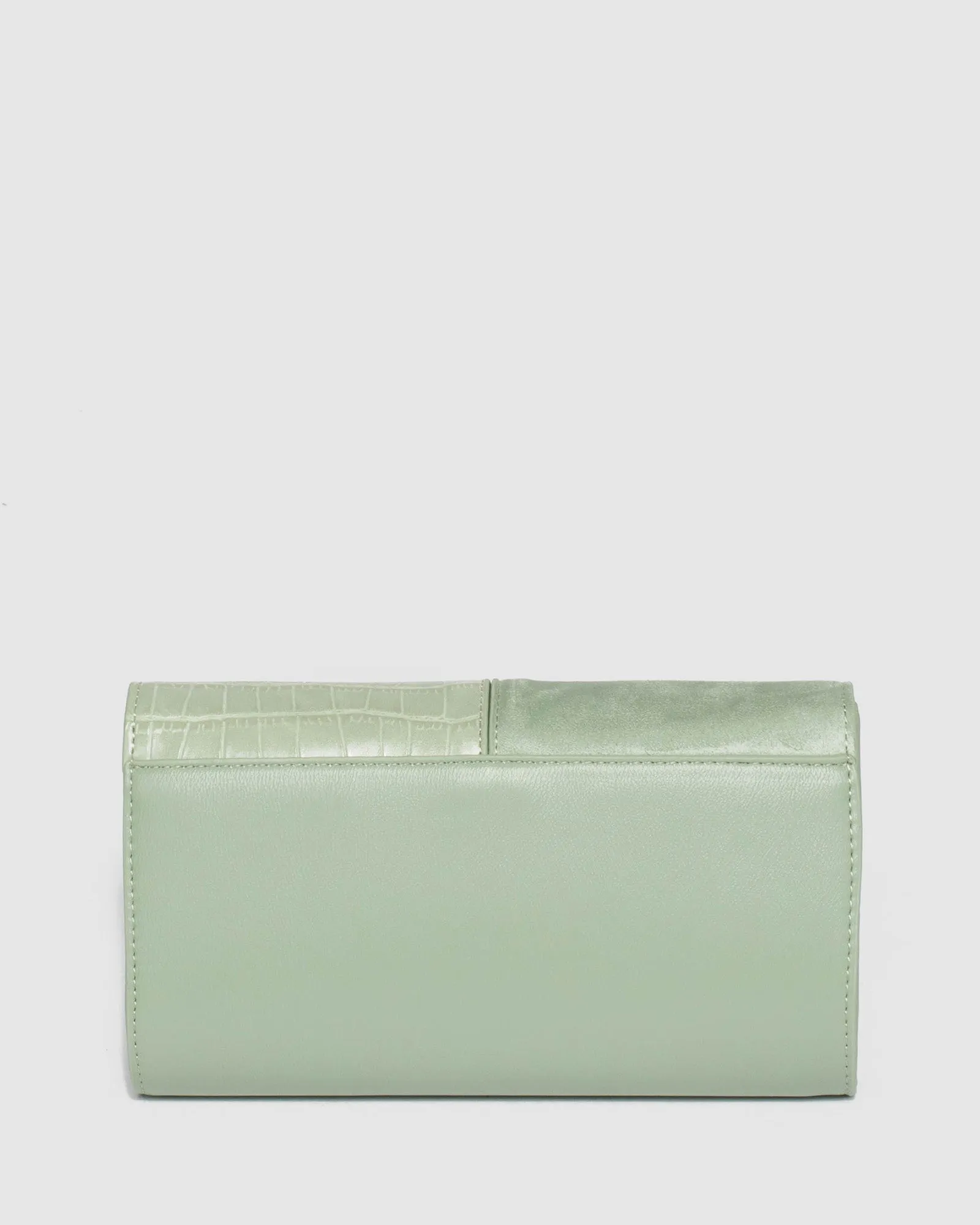 Green Vevay Panel Clutch Bag