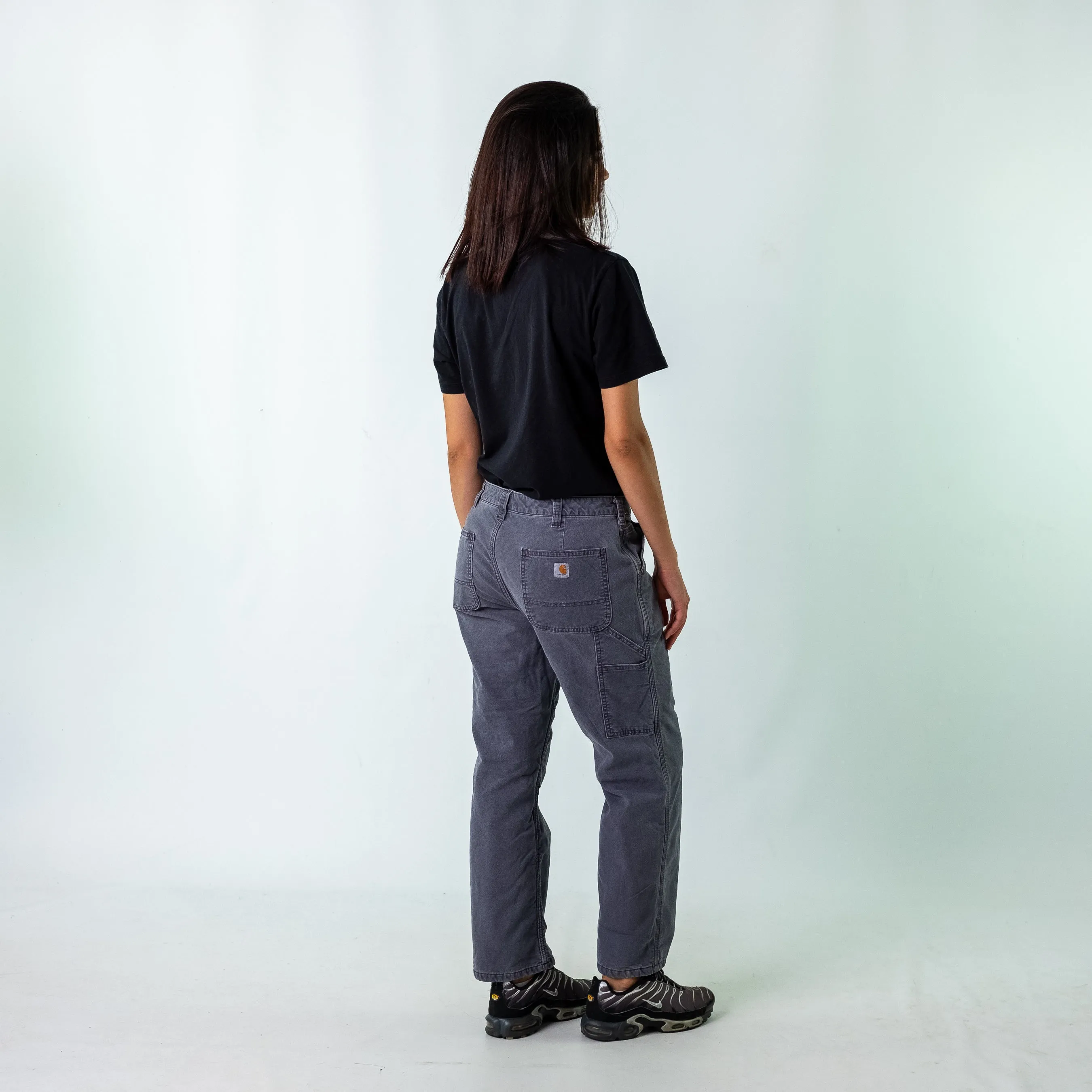 Grey y2ks Carhartt Denim Carpenter Jeans Baggy Pants (33x30)