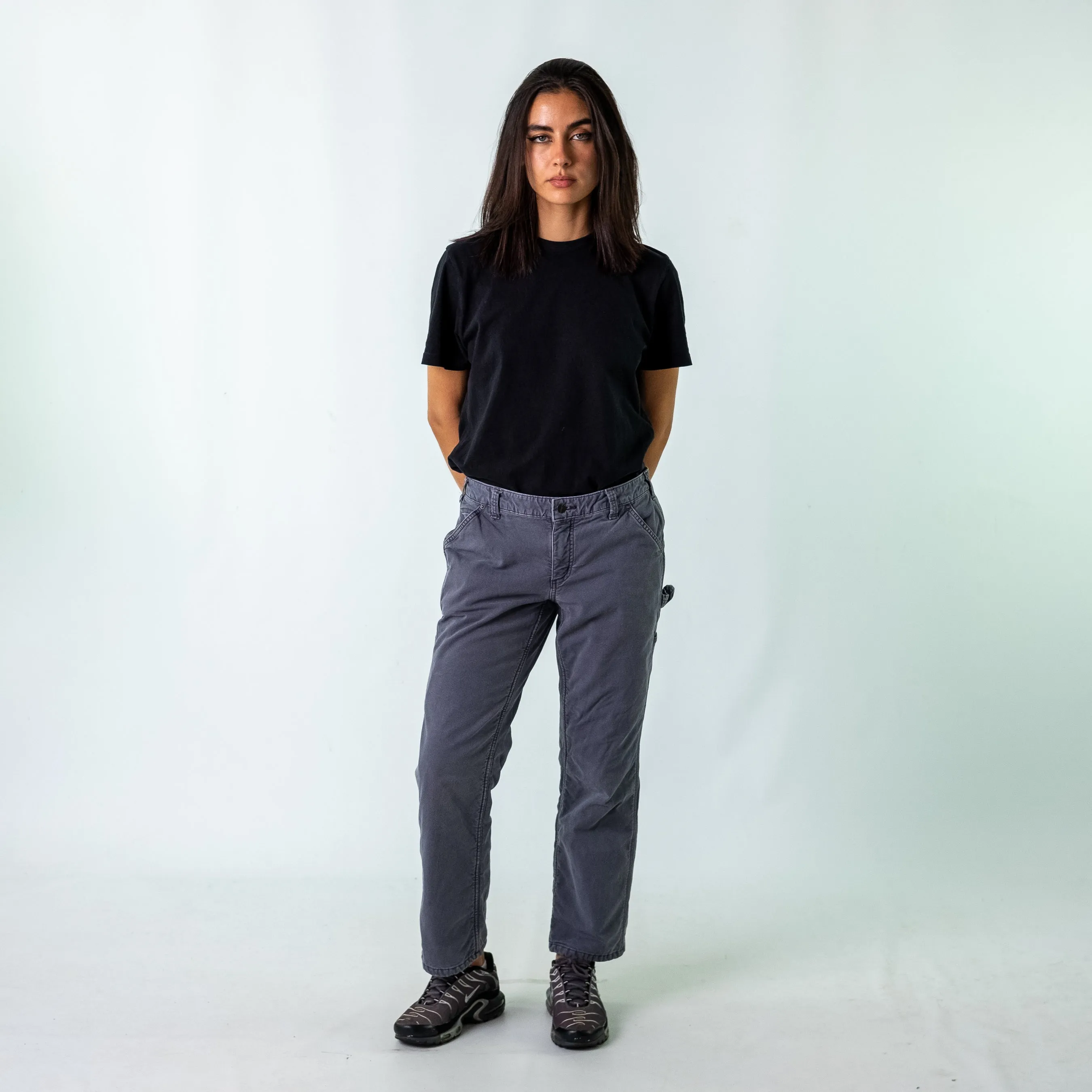 Grey y2ks Carhartt Denim Carpenter Jeans Baggy Pants (33x30)