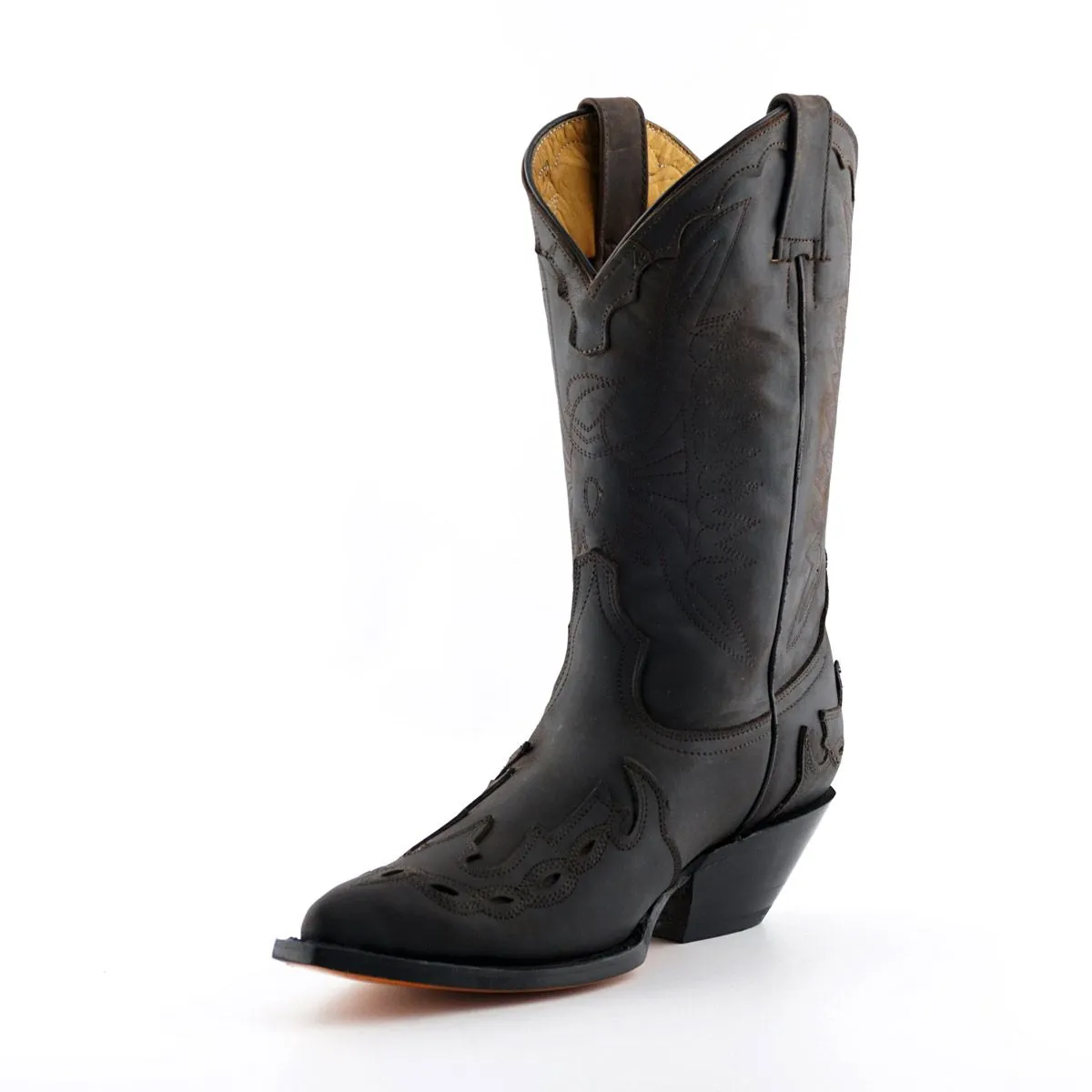 Grinders - Arizona Hi Dark Brown Leather Cowboy / Western  Style Boots