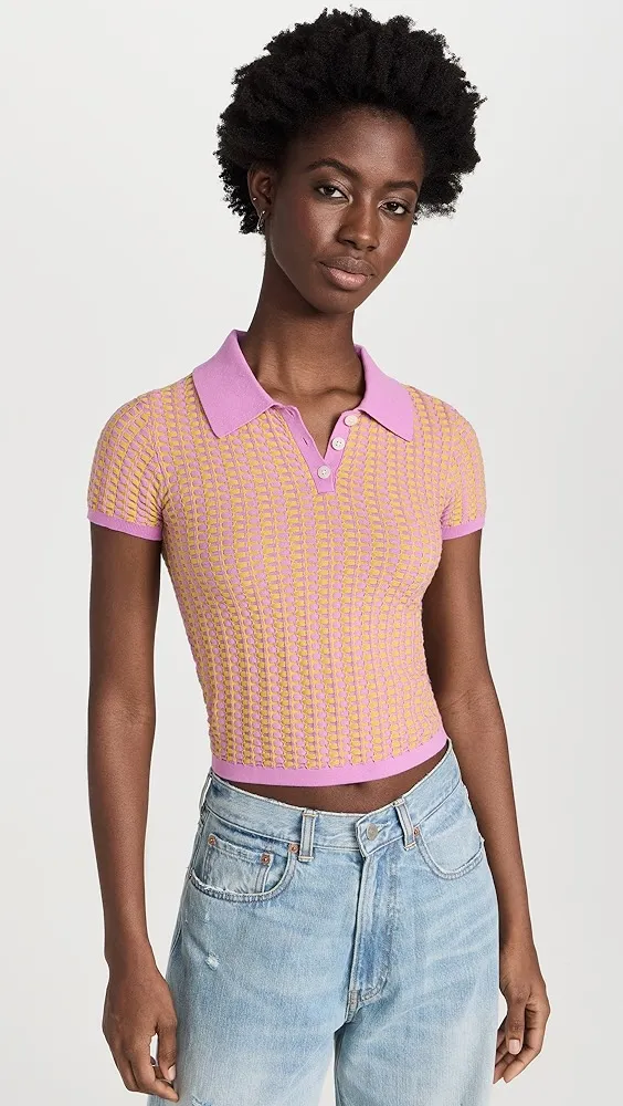 Guest in Residence   Gingham Shrunken Polo 