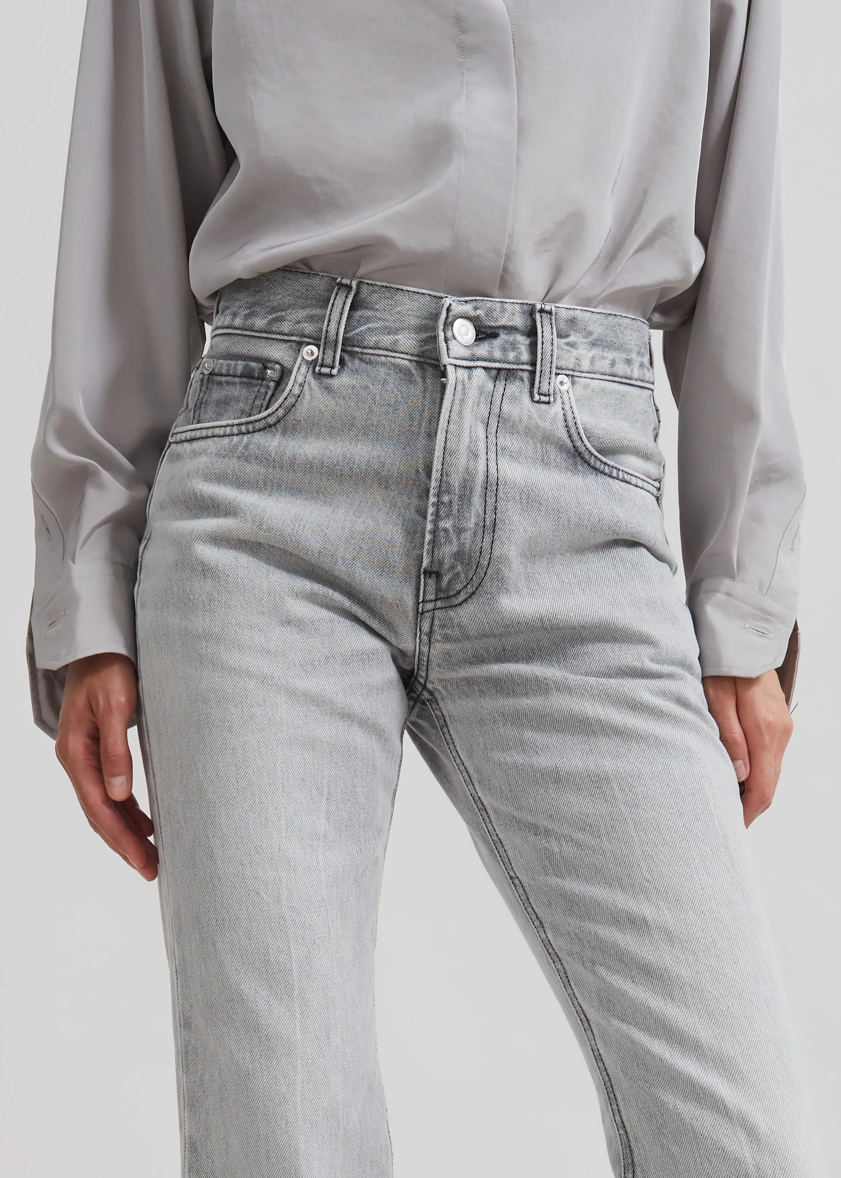 Haikure Flora Flared Jeans - Fog Grey