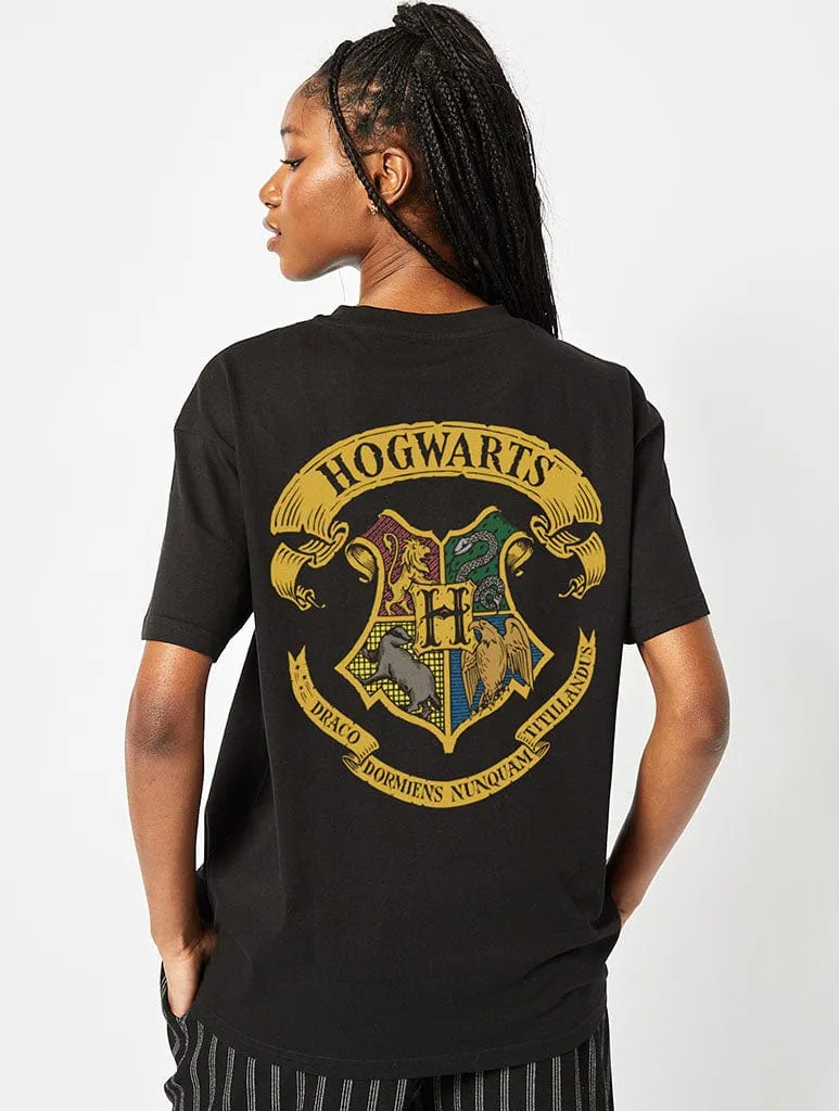 Harry Potter x Skinnydip Hogwarts Houses T-Shirt In Black